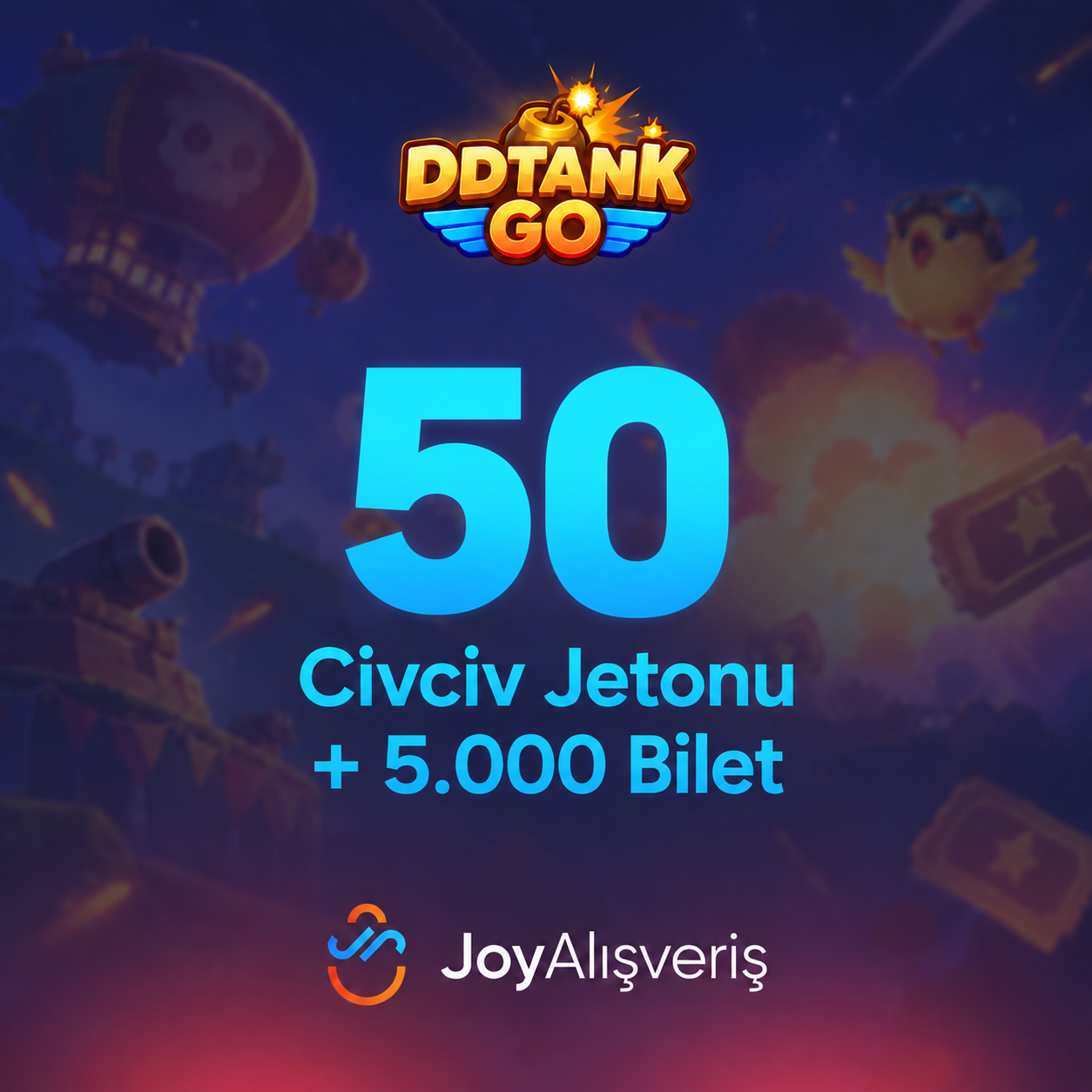 DDTank Go 50 Civciv Jetonu + 5.000 Bilet