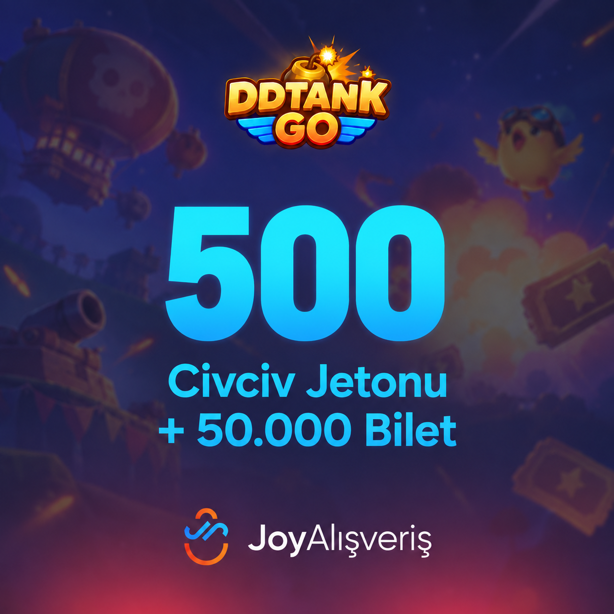 DDTank Go 500 Civciv Jetonu + 50.000 Bilet