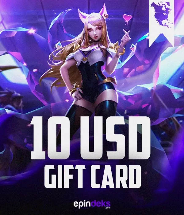 League Of Legends 10 USD Gift Card NA