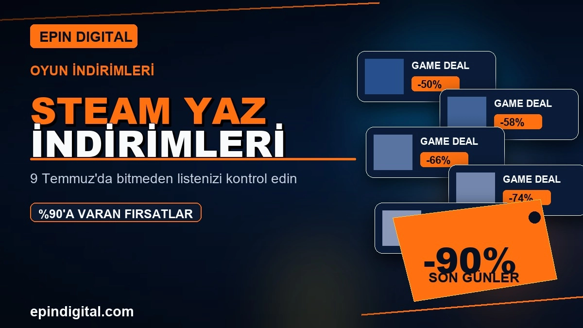 Steam Yaz İndirimleri'nde Son Günler: %90'a Varan İndirimler 9 Temmuz'da Bitiyor