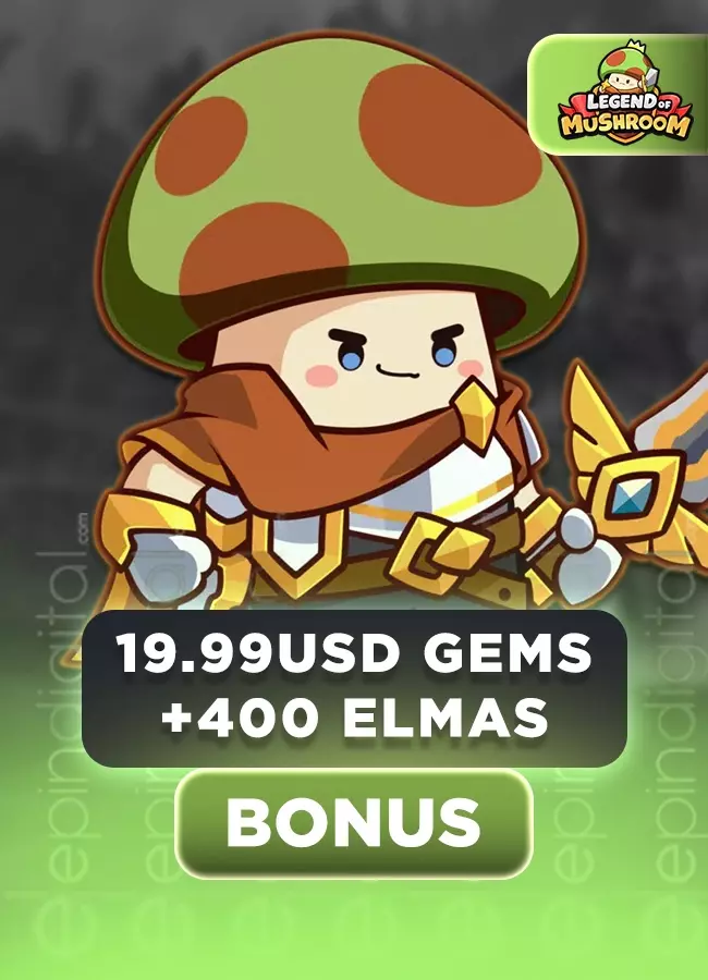 Legend of Mushroom 19.99 USD Gems + 400 Elmas