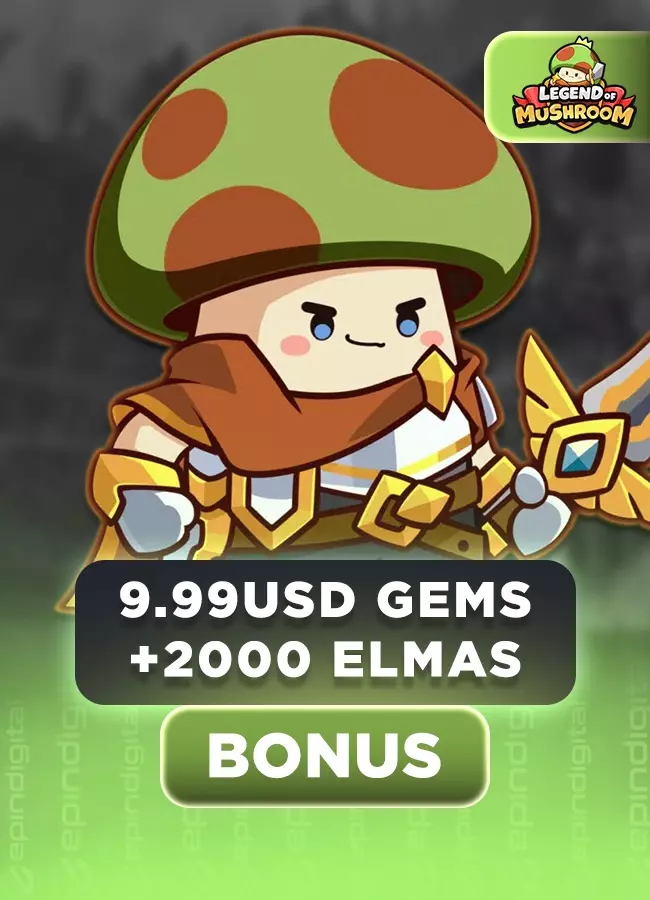 Legend of Mushroom 9.99 USD Gems + 200 Elmas