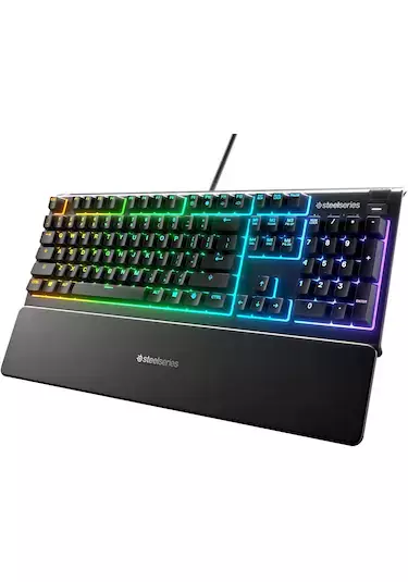 Steelseries Apex 3 USB Kablolu IP32 Suya Dayanıklı RGB Oyuncu Q Klavye