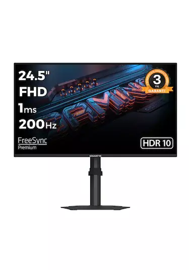 Gigabyte G25F2 24.5" 1 ms Full HD Pivot IPS 200 Hz Oyuncu Monitörü