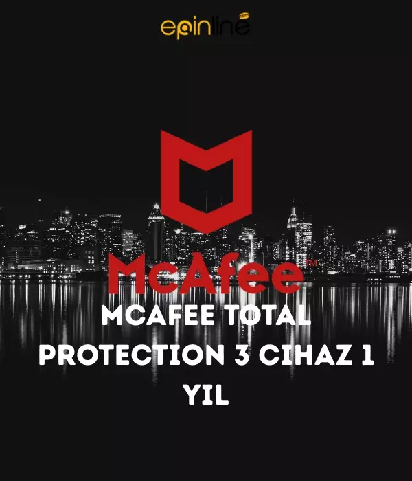 Mcafee Total Protection 3 cihaz 1 Yıl
