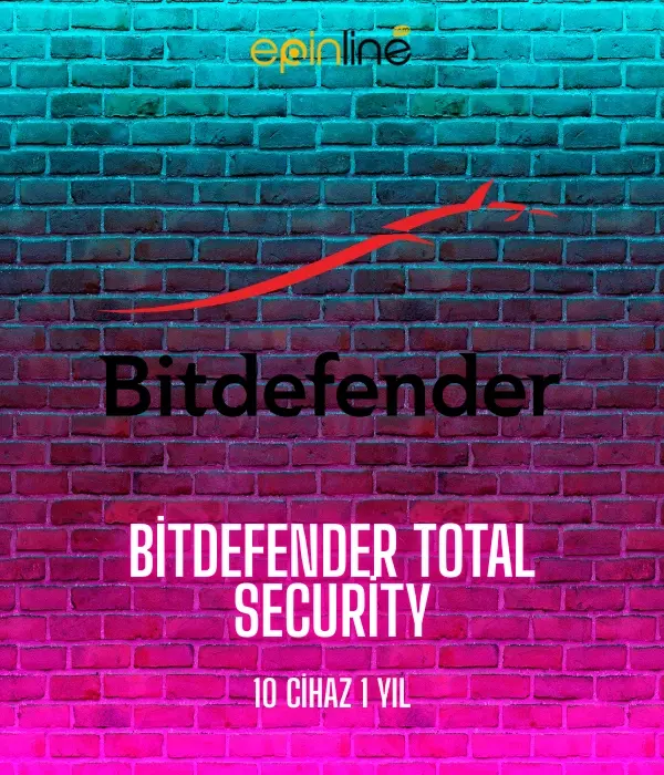Bitdefender Total Security 10 Cihaz 1 Yıl