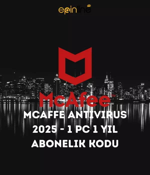 MCAffe AntiVirus 2025 - 1 PC 1 Yıl Abonelik Kodu