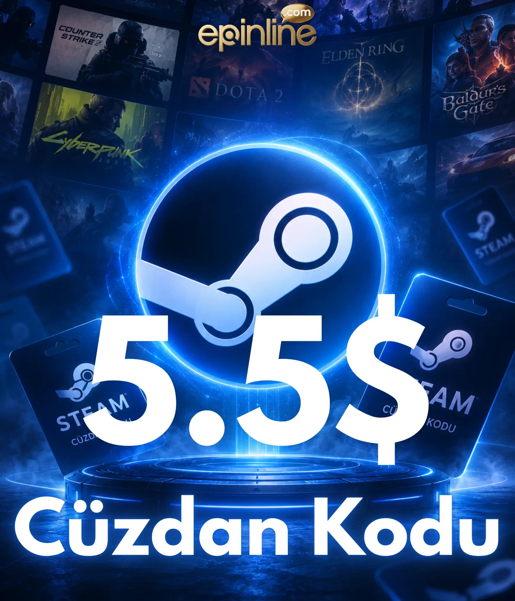 5.5 USD STEAM GİFT CARD
