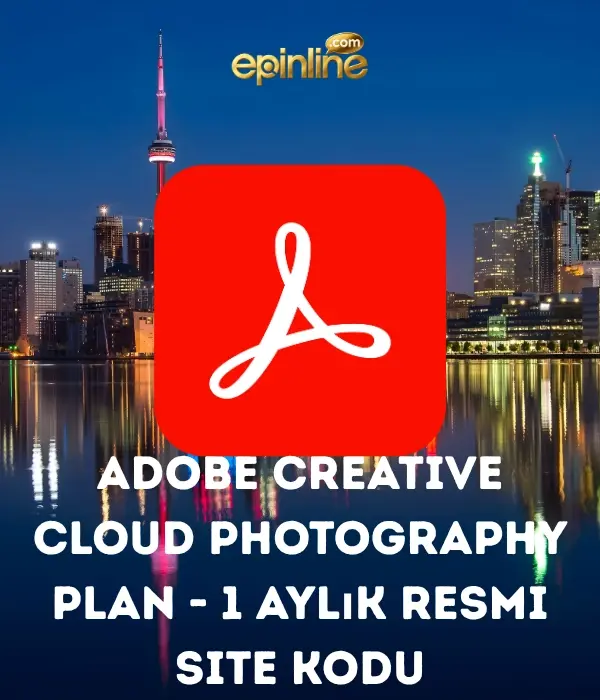 Adobe Creative Cloud Photography Plan - 1 Aylık Resmi Site Kodu
