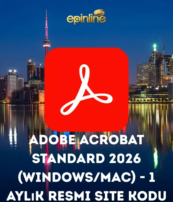 ADOBE ÜRÜNLERİ Adobe Acrobat Standard 2026 (Windows/MAC) - 1 Aylık Resmi Site Kodu