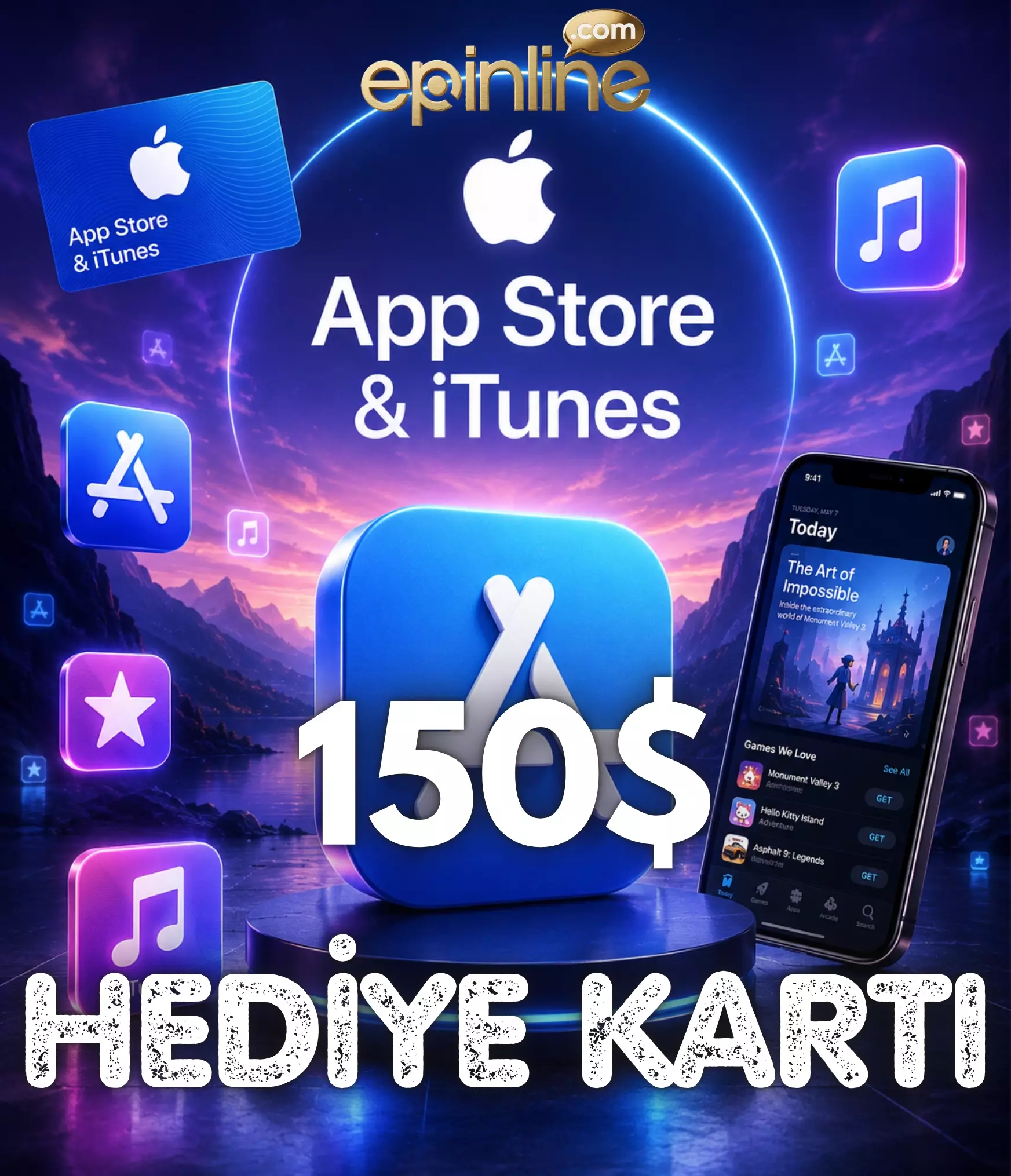 150 USD App Store iTunes Hediye Kartı