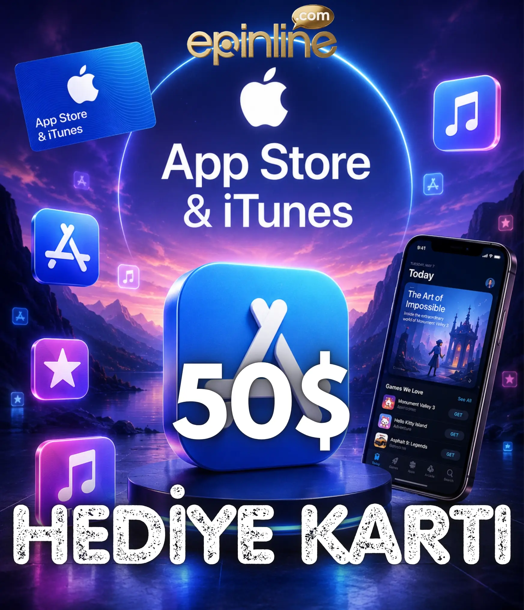 50 USD App Store iTunes Hediye Kartı
