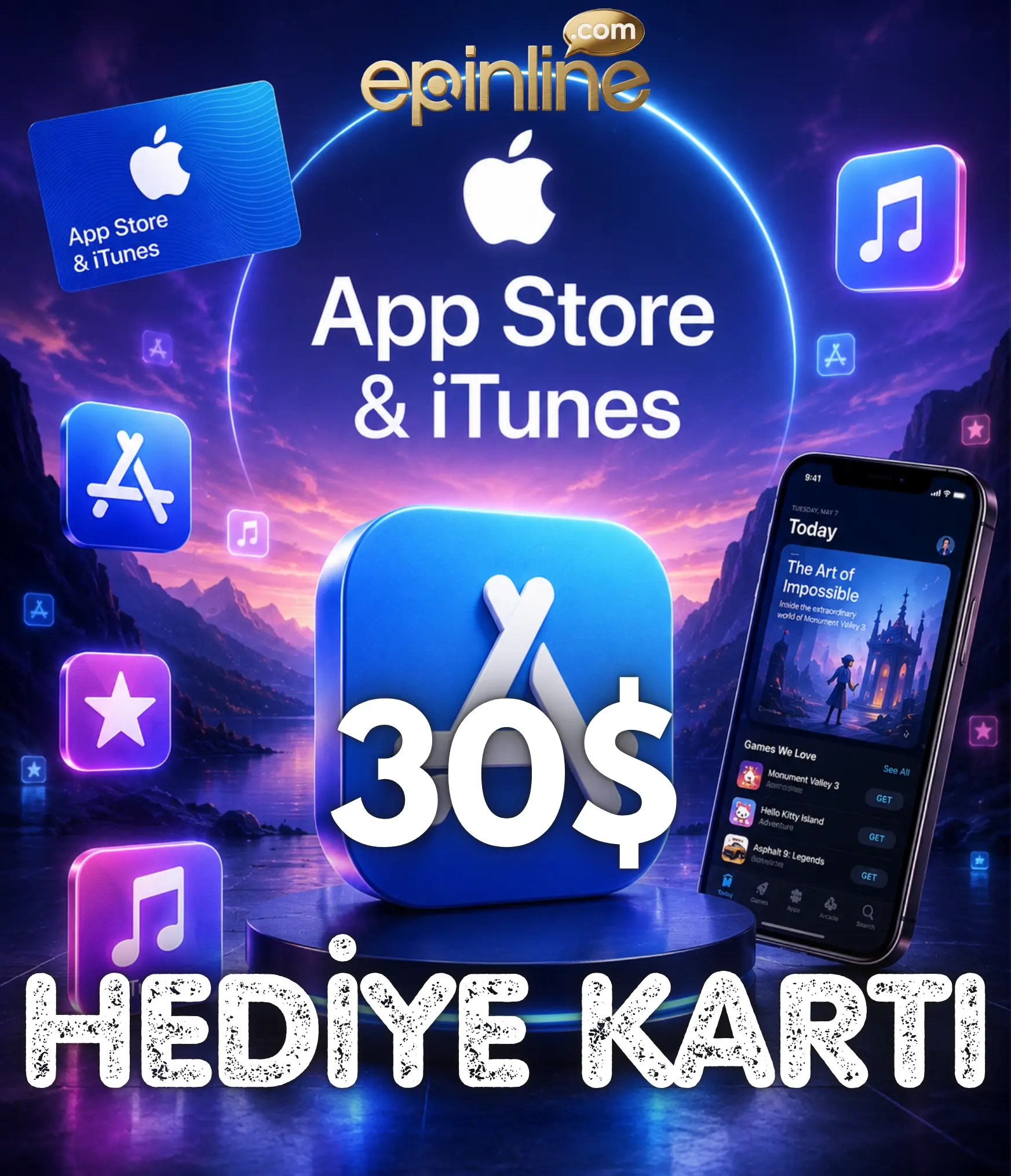 30 USD App Store iTunes Hediye Kartı