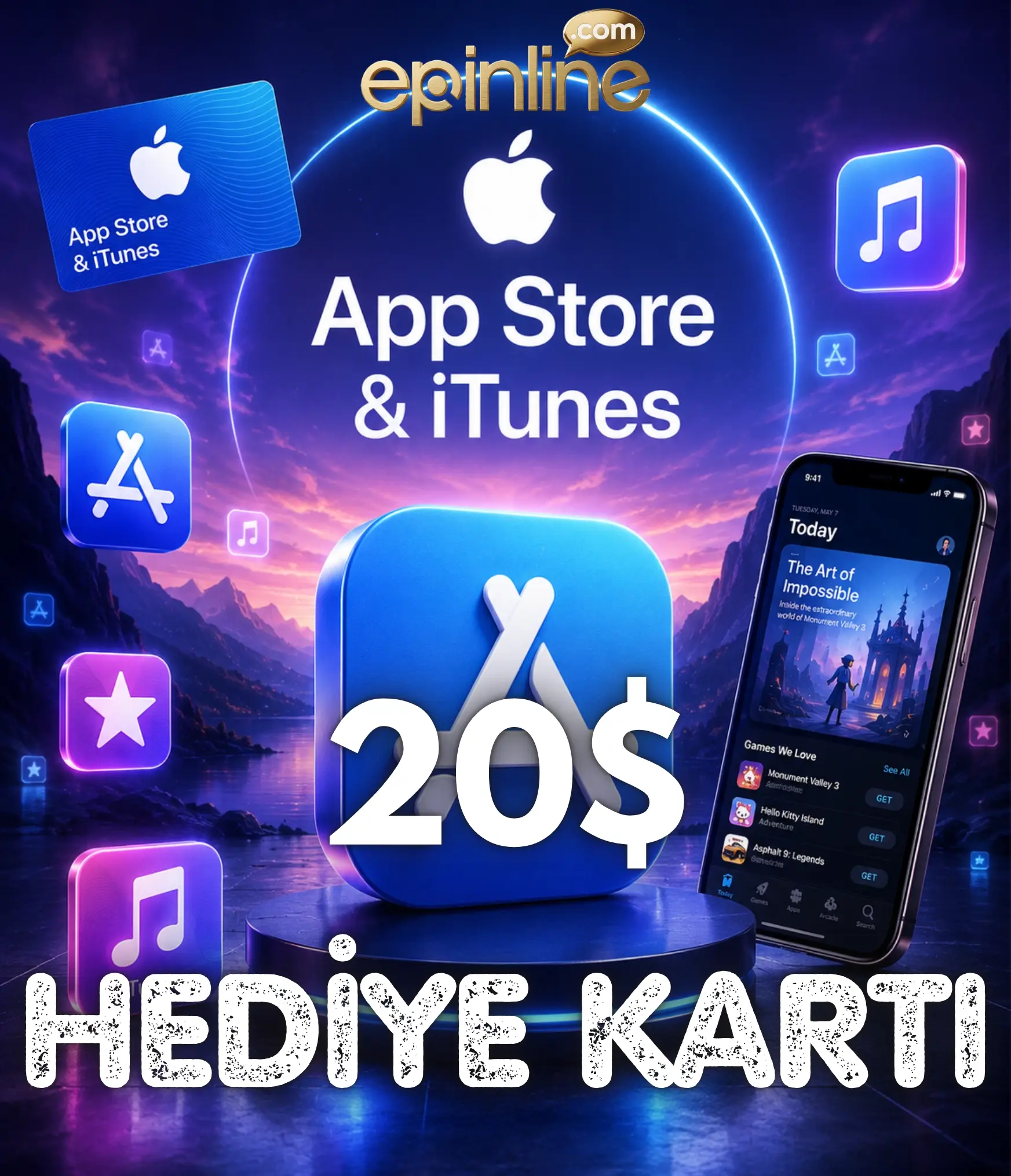 20 USD App Store iTunes Hediye Kartı