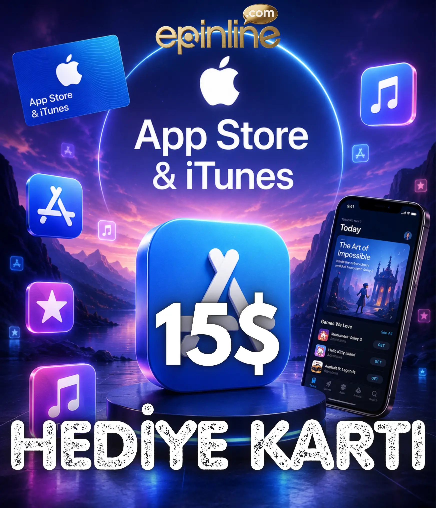 15 USD App Store iTunes Hediye Kartı