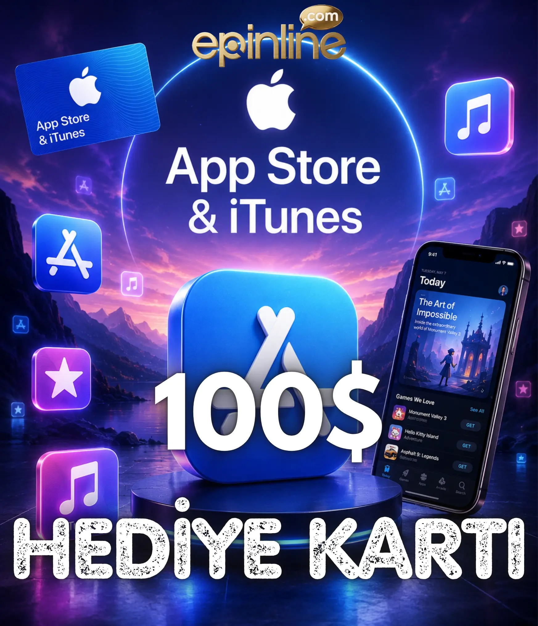 100 USD App Store iTunes Hediye Kartı