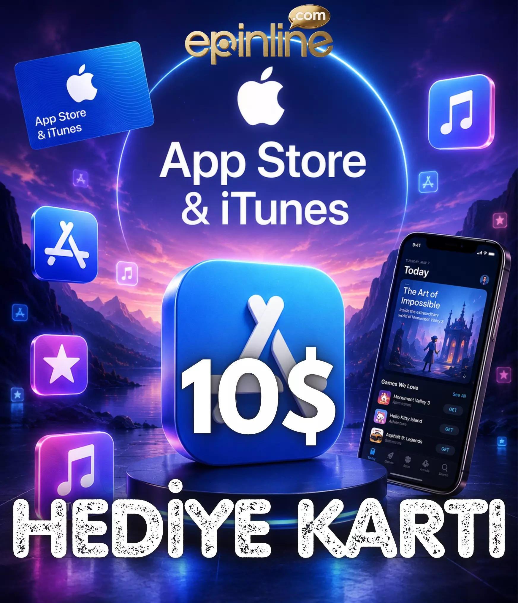 10 USD App Store iTunes Hediye Kartı