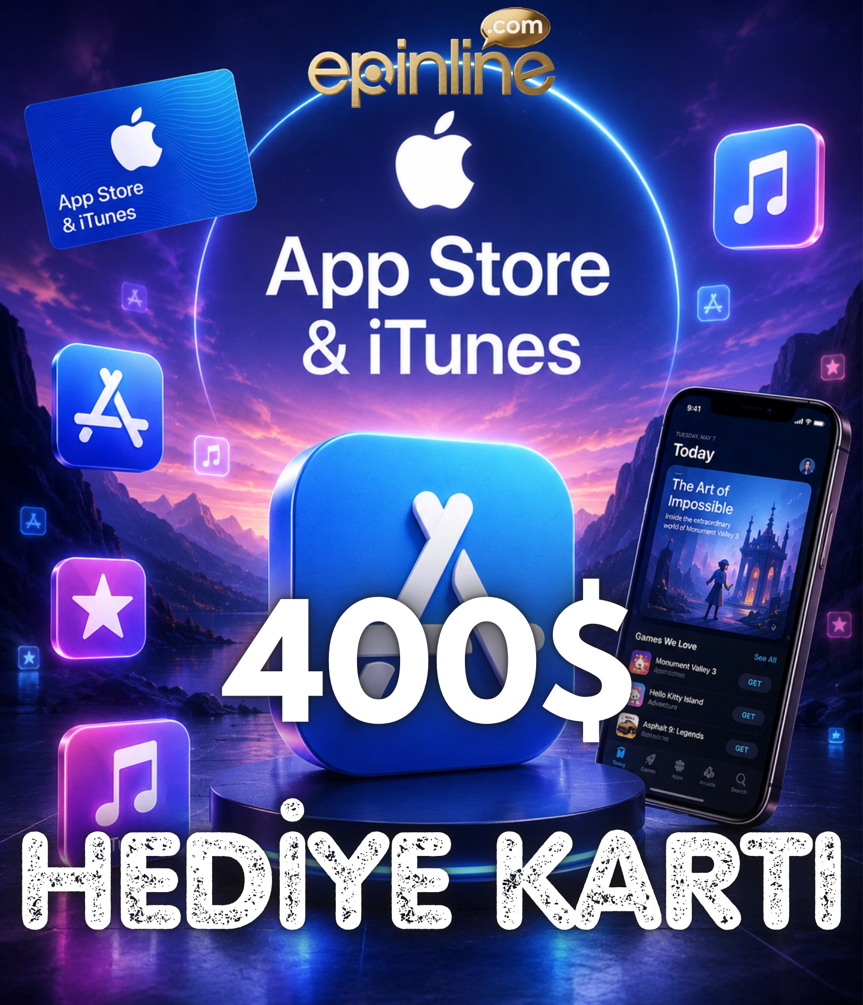 400 USD App Store iTunes Hediye Kartı