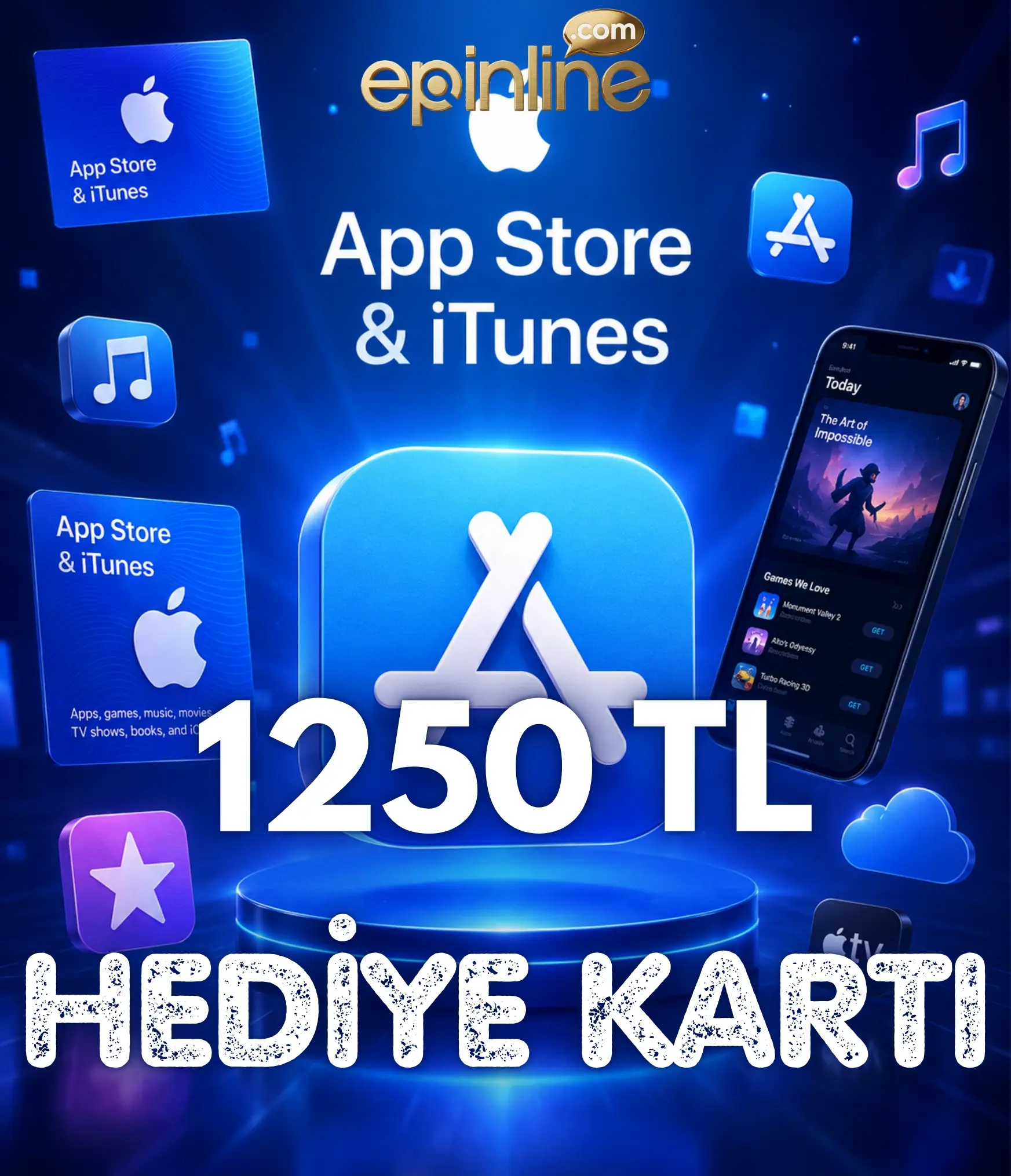 App Store & iTunes Hediye Kartı 1250 TL