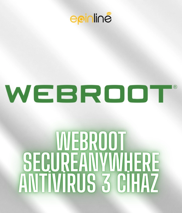 Webroot Secureanywhere Antivirus 3 Cihaz 1 Yıl – Aktivasyon Kodu / Key