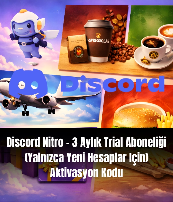 Discord Nitro - 3 Aylık Trial Aboneliği (Yalnızca Yeni Hesaplar Için) Aktivasyon Kodu
