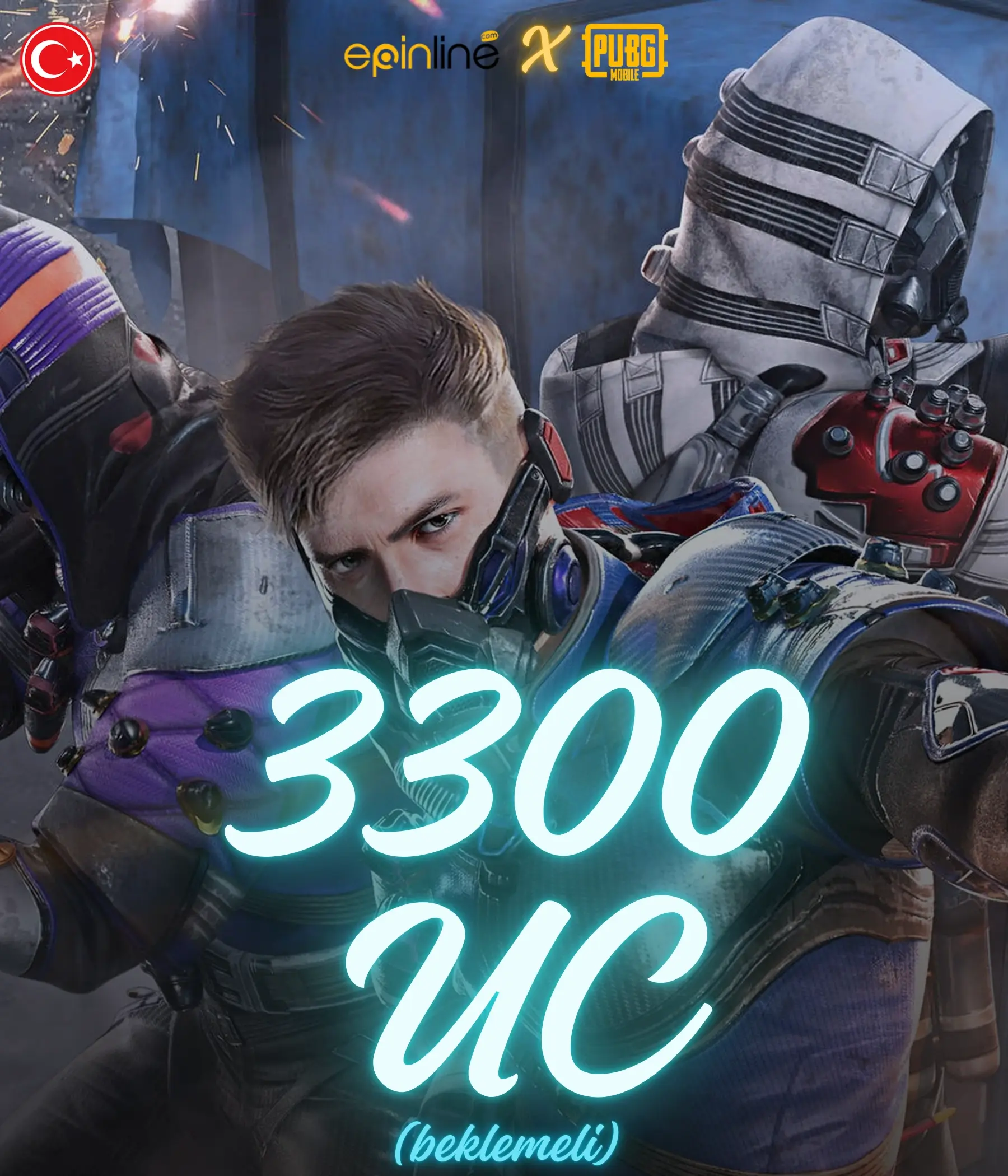 Pubg Mobile 3300 UC ( 0-72 SAAT İÇİNDE )