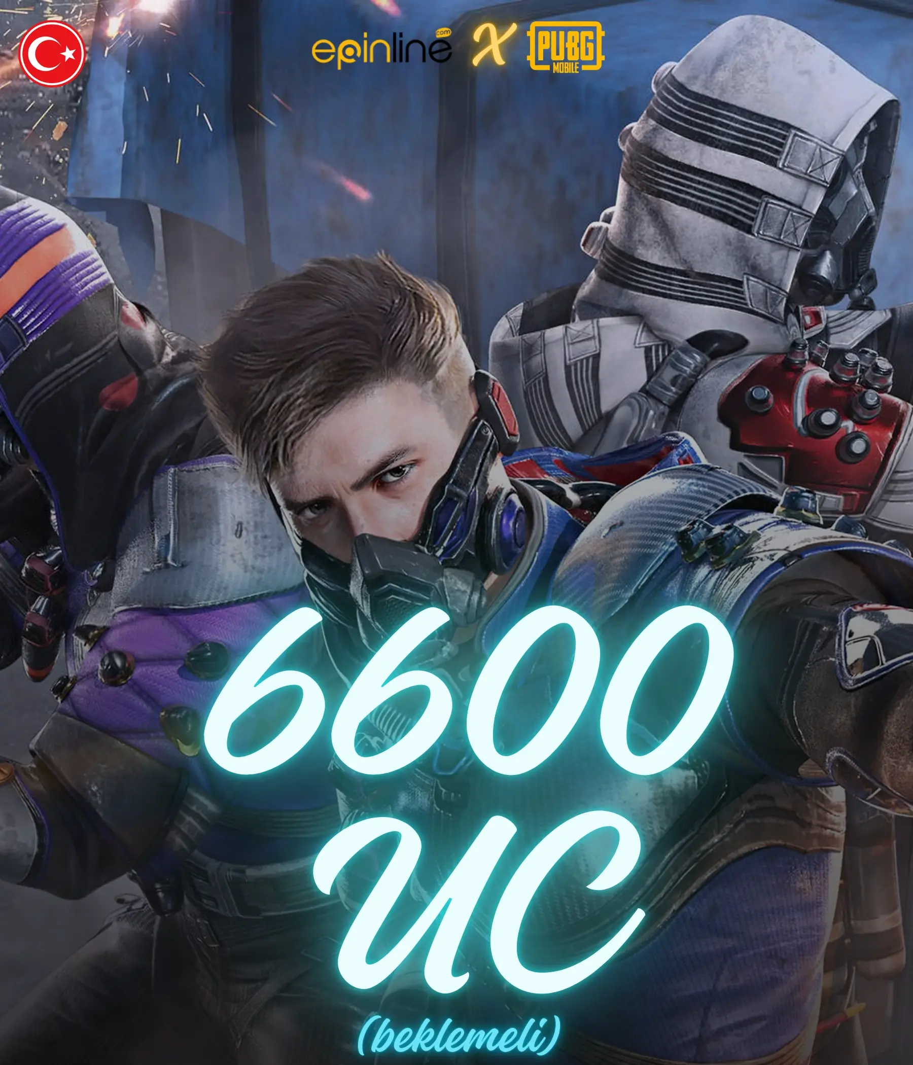 PUBG Mobile 6600 UC ( 0-72 SAAT İÇİNDE )