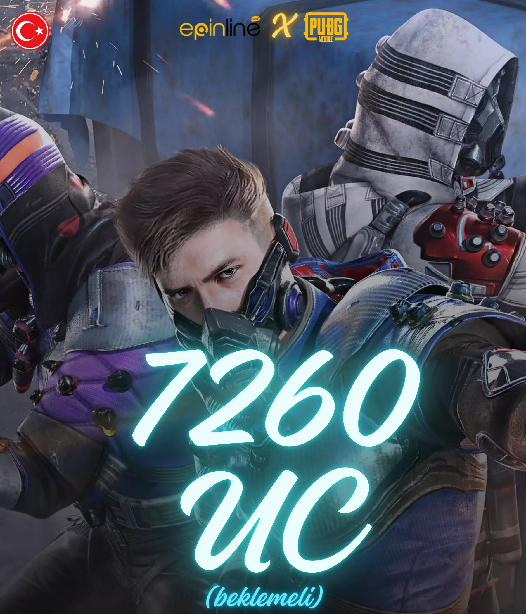 PUBG Mobile 7260 UC ( 0-72 SAAT İÇİNDE )