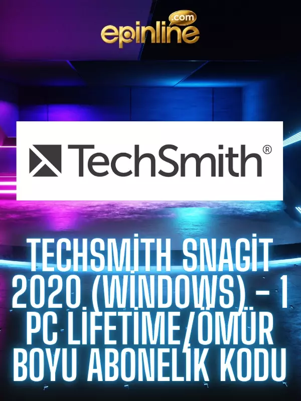 BİLGİSAYAR TEMİZLİK VERİ KURTARMA HIZLANIRMA UYGULAMALARI TechSmith Snagit 2020 (Windows) - 1 PC Lifetime/Ömür Boyu Abonelik Kodu