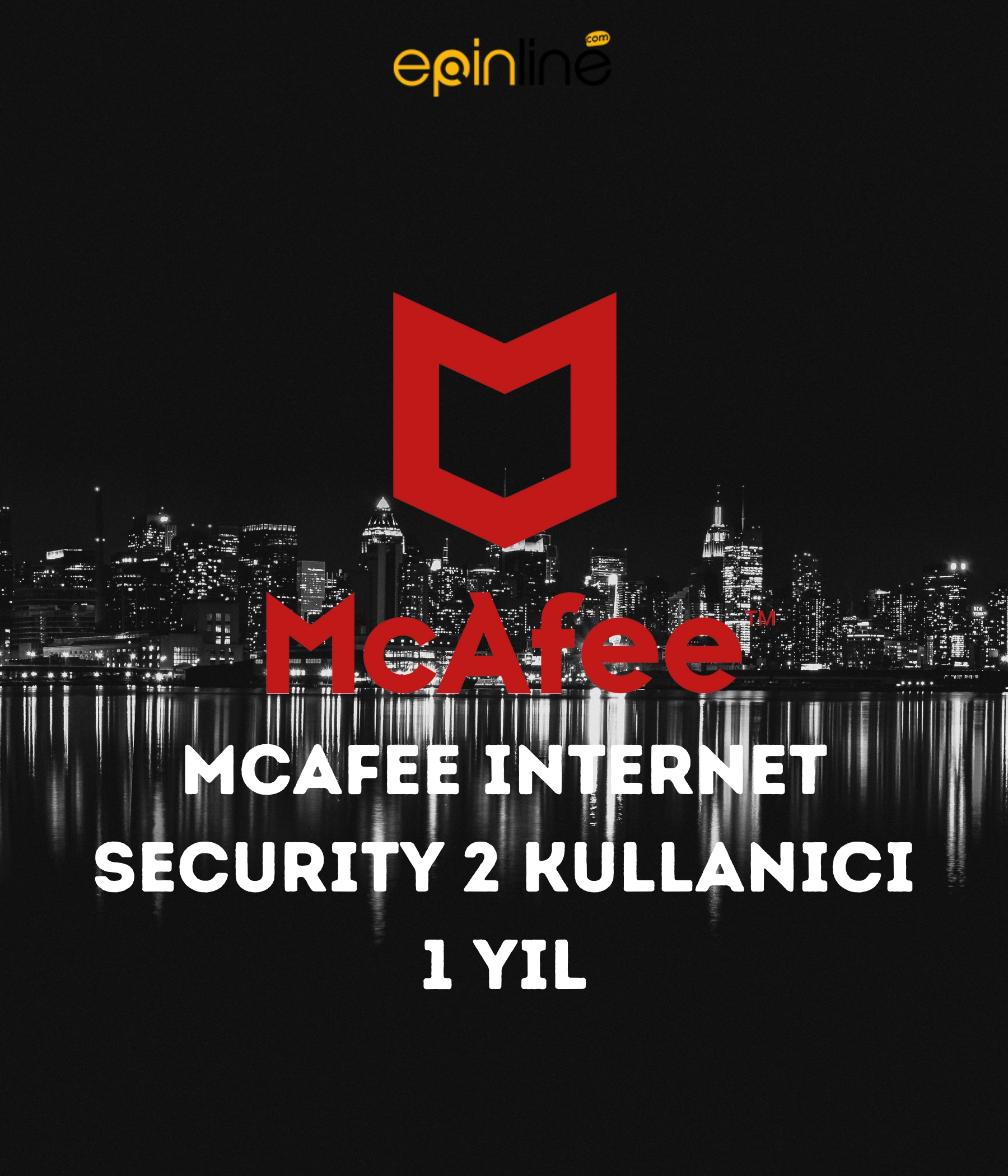Mcafee Internet Security 2 kullanıcı 1 Yıl