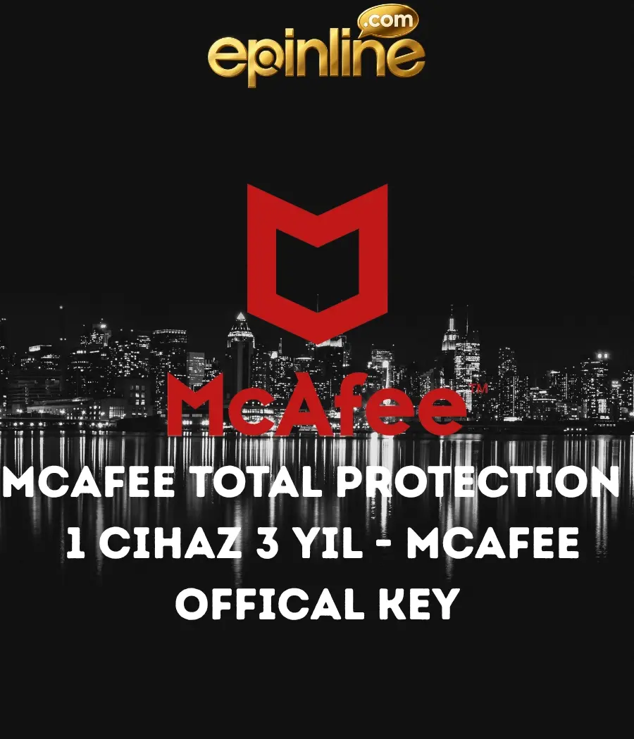 Mcafee Total Protection - 1 Cihaz 3 Yıl - Mcafee Offical Key
