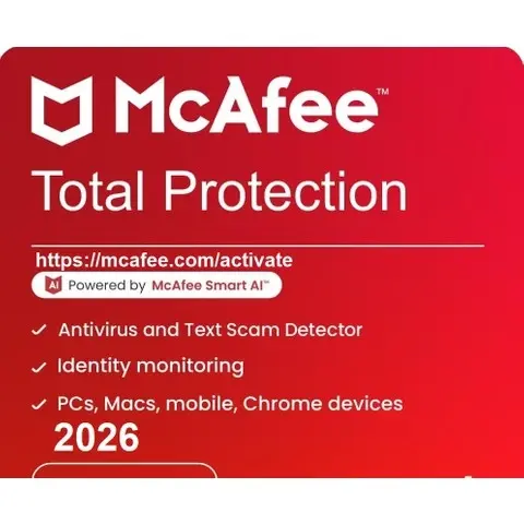 Mcafee Total Protection - 1 Cihaz 3 Yıl - Mcafee Offical Key