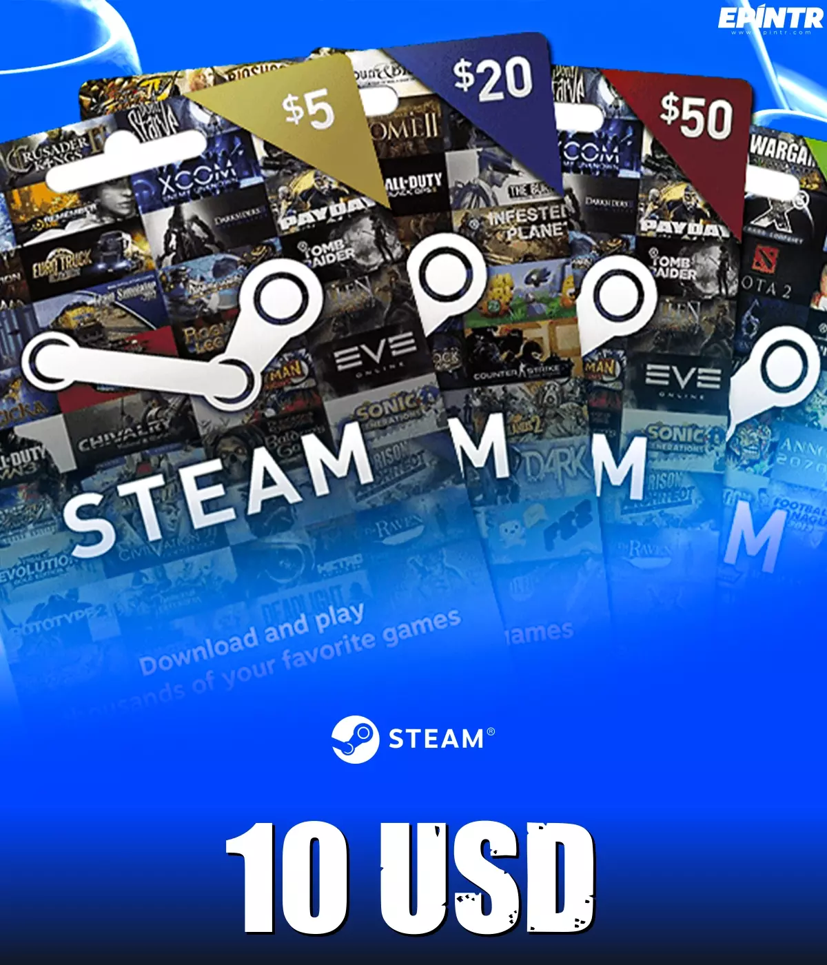 Steam 10 USD