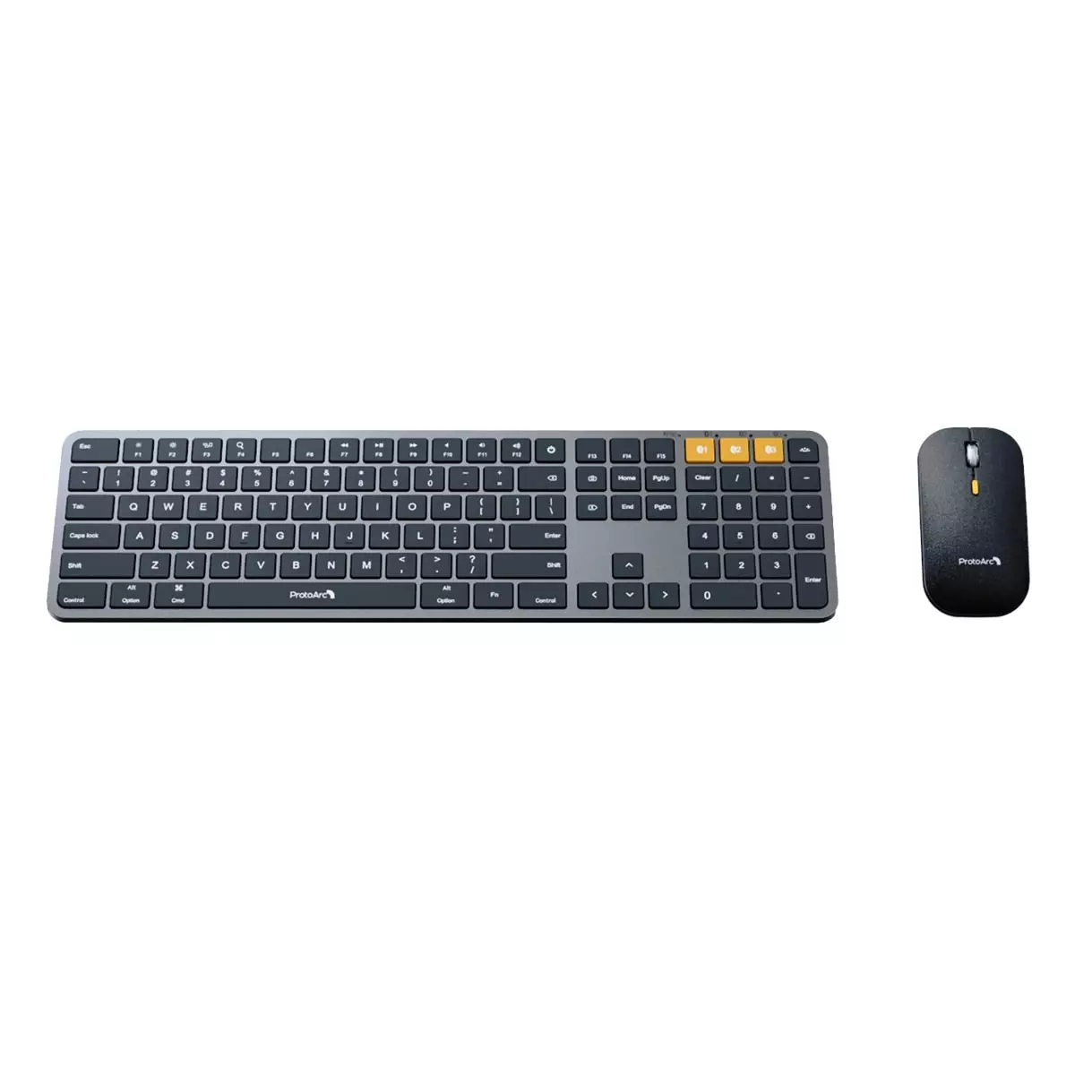 ProtoArc KM100-A Uzay Grisi Bluetooth Mac Uyumlu Sessiz Klavye Mouse Seti