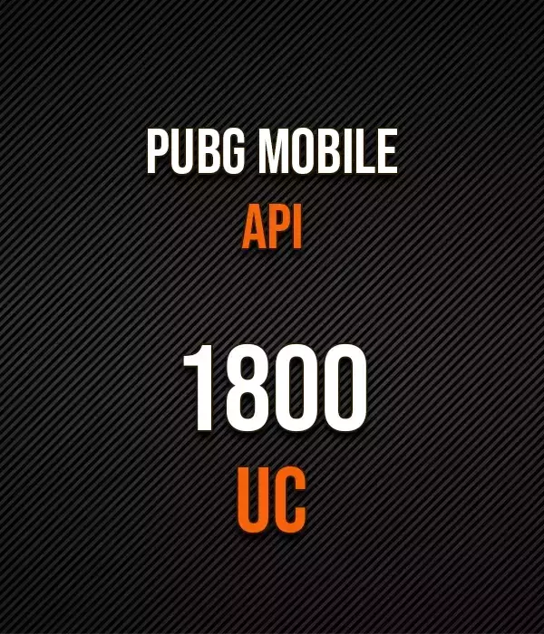 1800 UC PUBG MOBİLE APİ