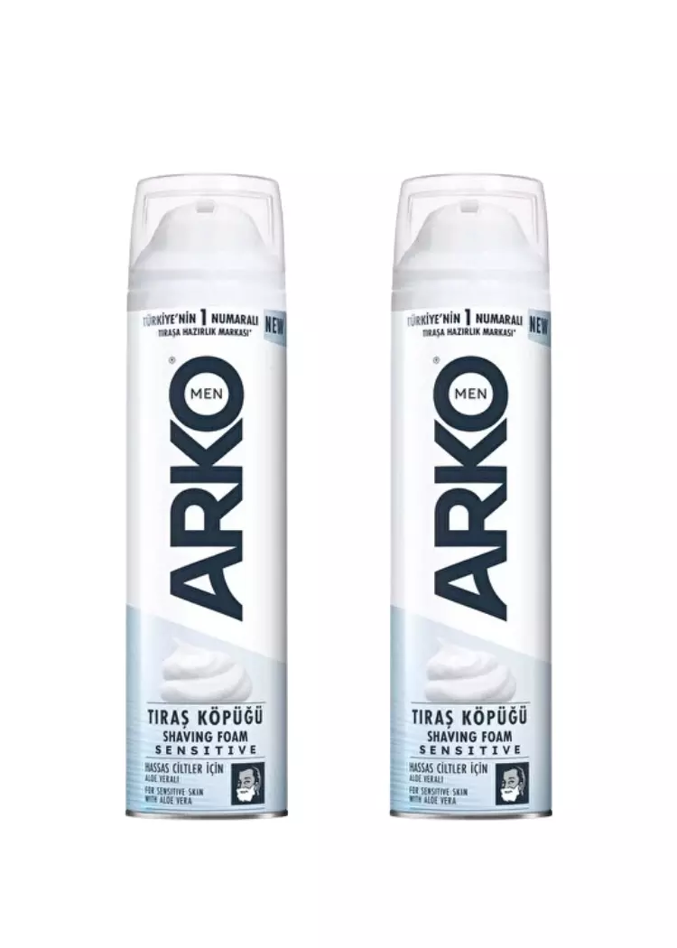 Arko Men Tıraş Köpüğü Sensitive 200 ML 2'li Avantaj Paket