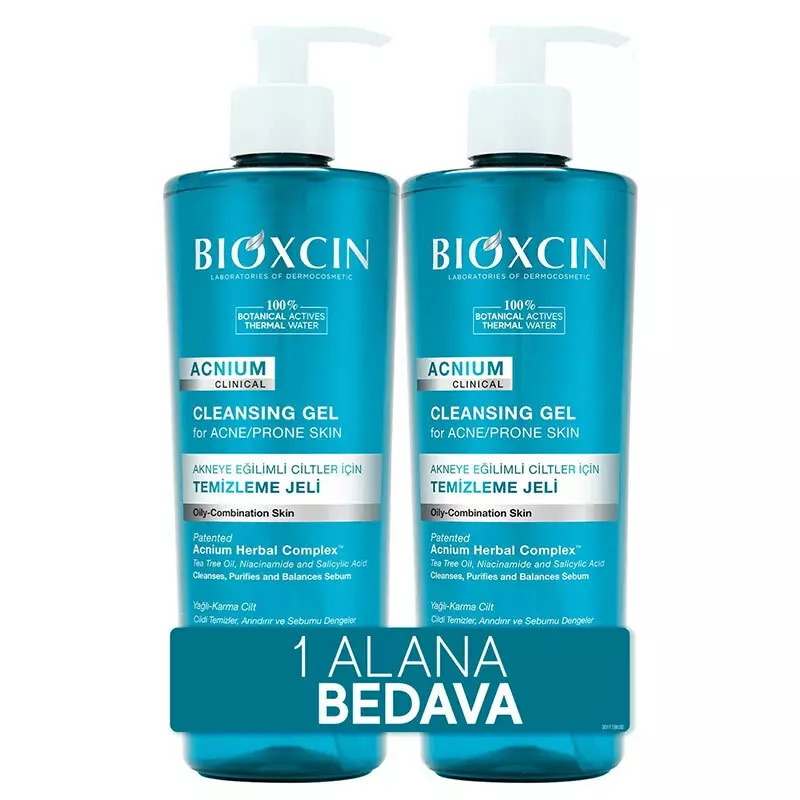 Bioxcin Acnium Sebum Dengeleyici Yüz Yıkama Jeli 1 ALANA 1 BEDAVA