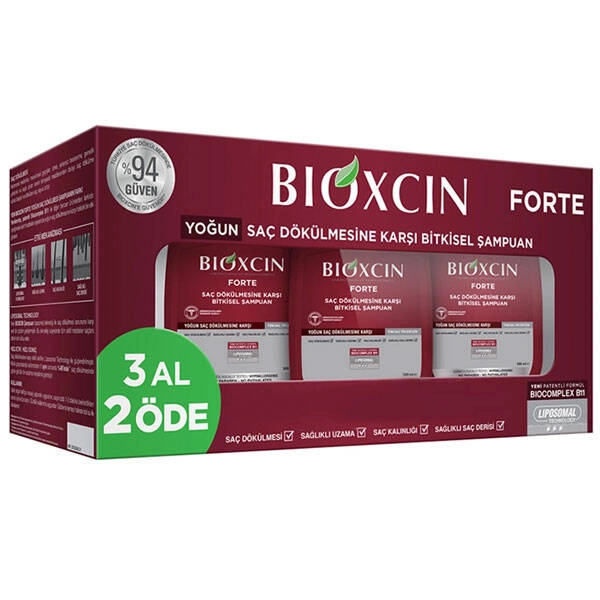 Bioxcin Forte Şampuan 3 Al 2 Öde 300 ml Dökülme Önleyici Şampuan