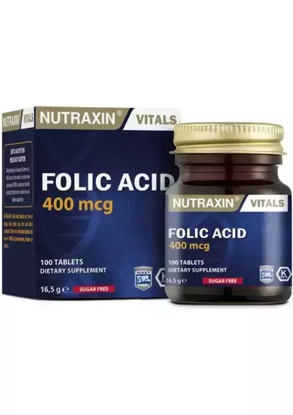 Nutraxin Folic Acid 400 Mcg 100 Tablet