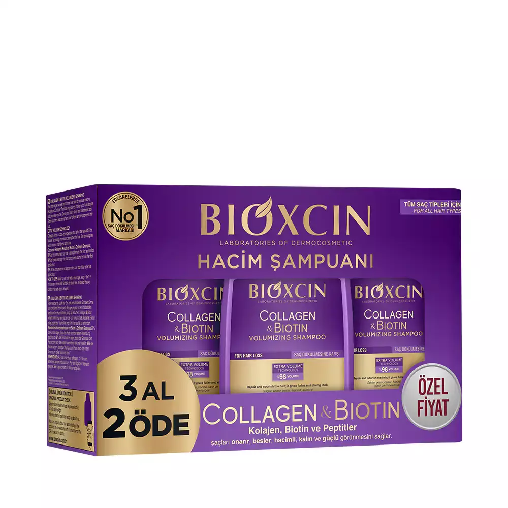 Bioxcin Collagen & Biotin Hacim Şampuanı 3 Al 2 Öde