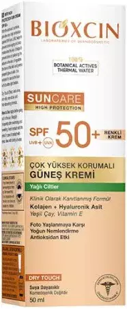 Bioxcin Sun Care Çok Yüksek Korumalı Yağlı Ciltler Için Renkli Güneş Kremi Spf 50+ 50 ml