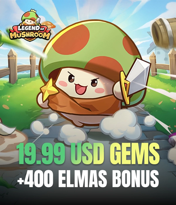 Legend of Mushroom 19.99 USD Gems + 400 Elmas