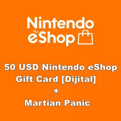 50 USD Nintendo eShop Gift Card [Dijital] + Martian Panic