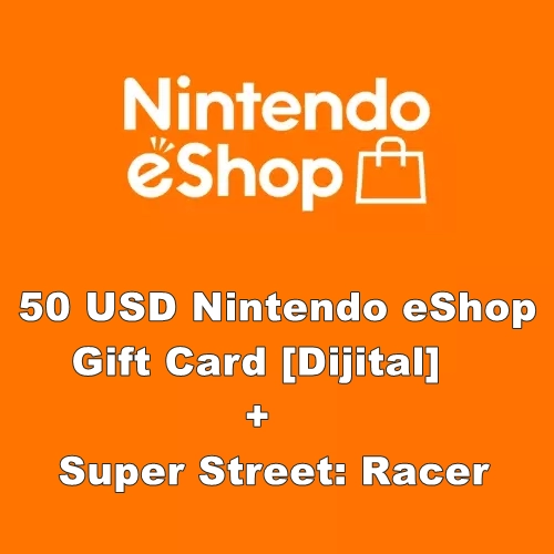50 USD Nintendo eShop Gift Card [Dijital] + Super Street: Racer