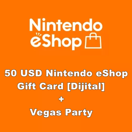 50 USD Nintendo eShop Gift Card [Dijital] + Vegas Party