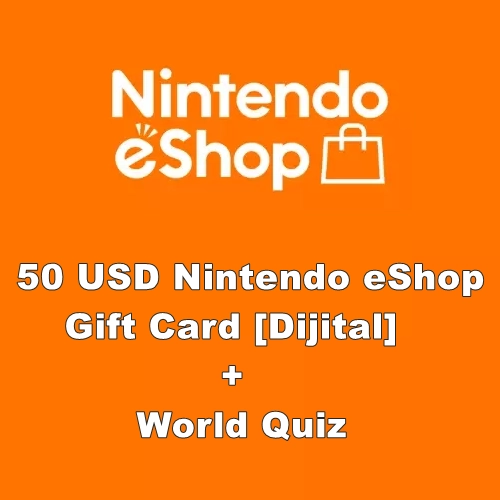 50 USD Nintendo eShop Gift Card [Dijital] + World Quiz