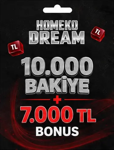 HomekoDream 10.000 TL Bakiye + 7.000 TL Bonus