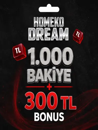 HomekoDream 1.000 TL Bakiye + 300 TL Bonus