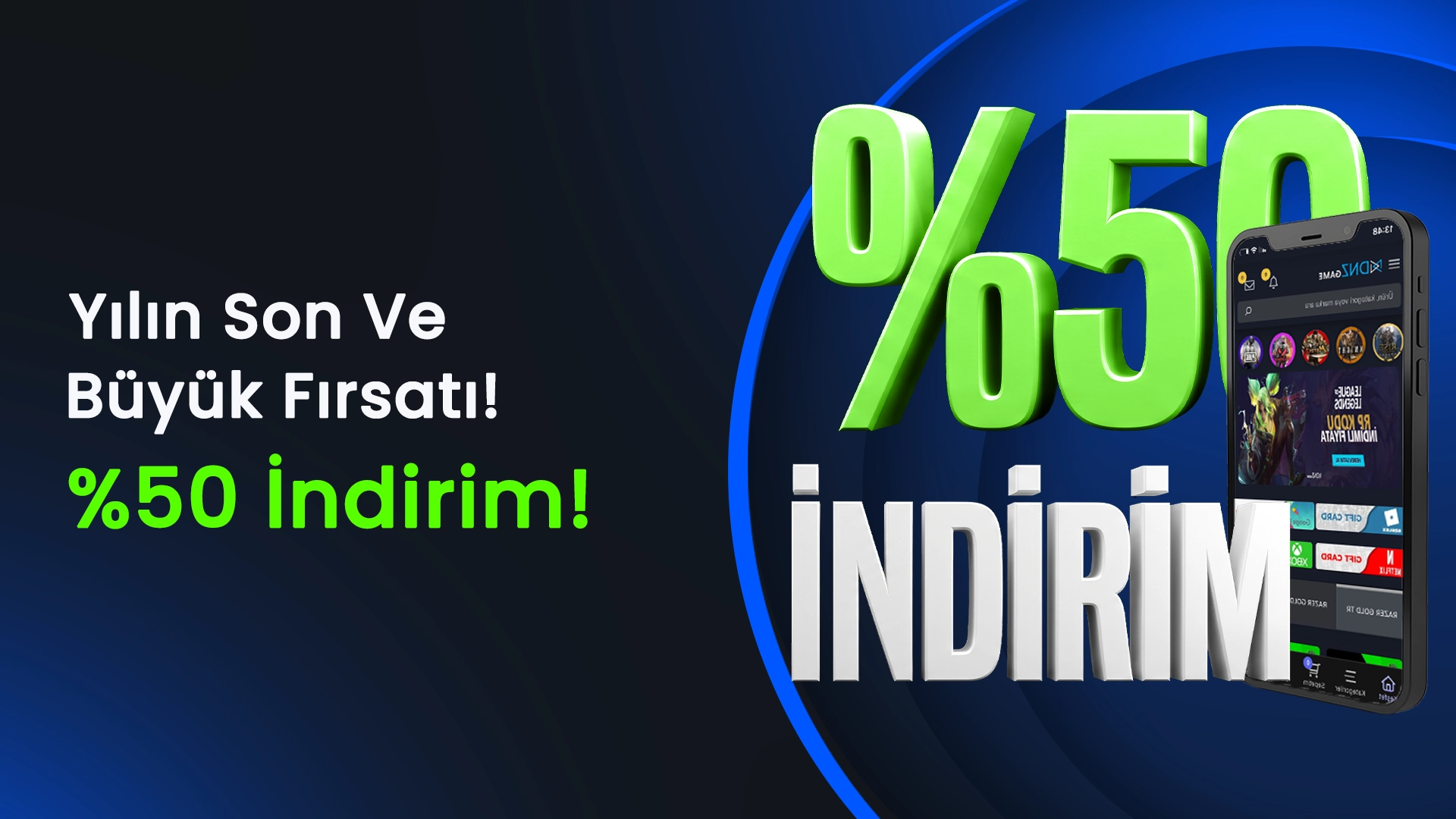 YILIN SON VE EN BÜYÜK FIRSATI: %50 İNDİRİM