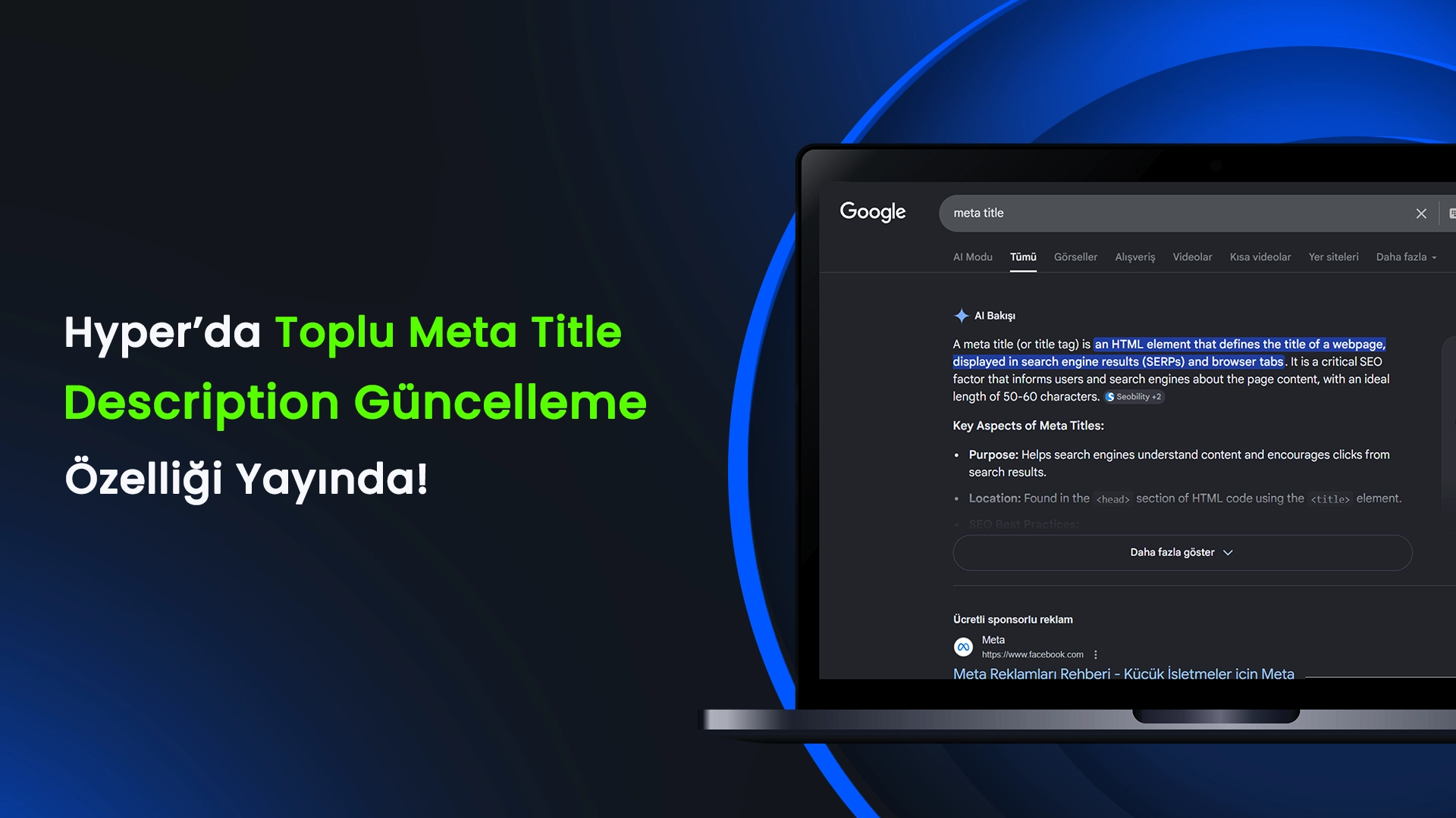Hyper'da Toplu Meta Title ve Description Güncelleme Özelliği Yayında!